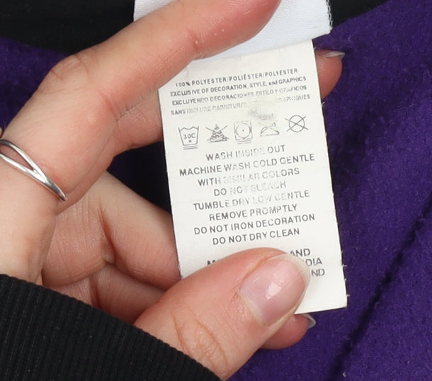 NFL Team Apparel Womens Purple Fleece 1/4 Zip Sweatshirt Size M