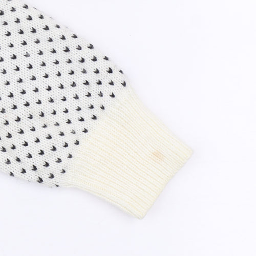 Next Men's White Fair Isle Reindeer Jumper L Winter Knitwear