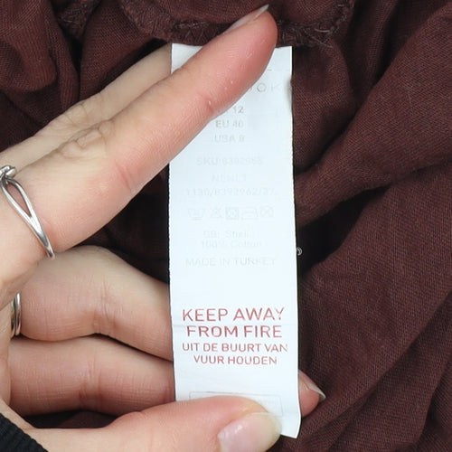 New Look Women's Brown Crew Neck Graphic T-Shirt Size 12