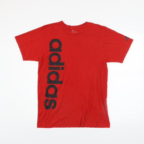 Adidas Men's Red The Go-To Tee T-Shirt Size M Cotton Casual