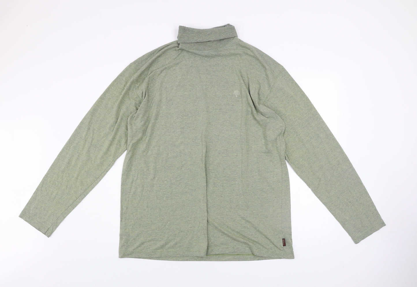 Mulberry Men’s Green Roll Neck Cotton Blend Pullover Jumper XL