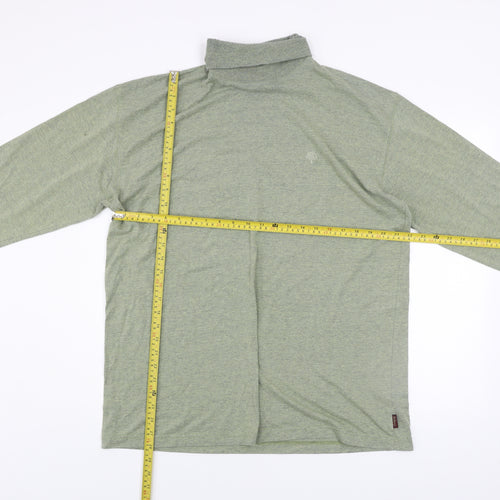 Mulberry Men’s Green Roll Neck Cotton Blend Pullover Jumper XL