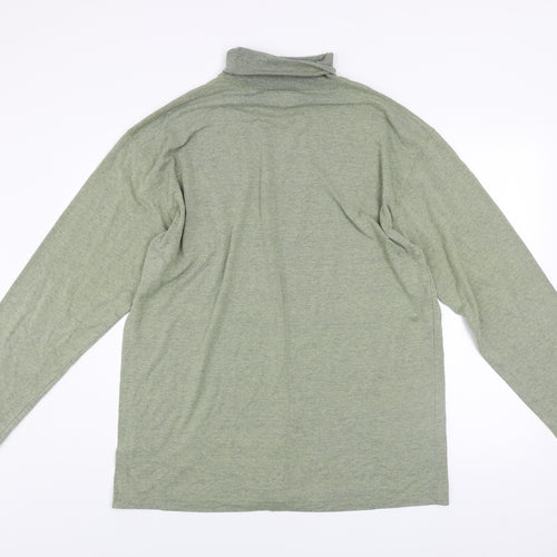 Mulberry Men’s Green Roll Neck Cotton Blend Pullover Jumper XL