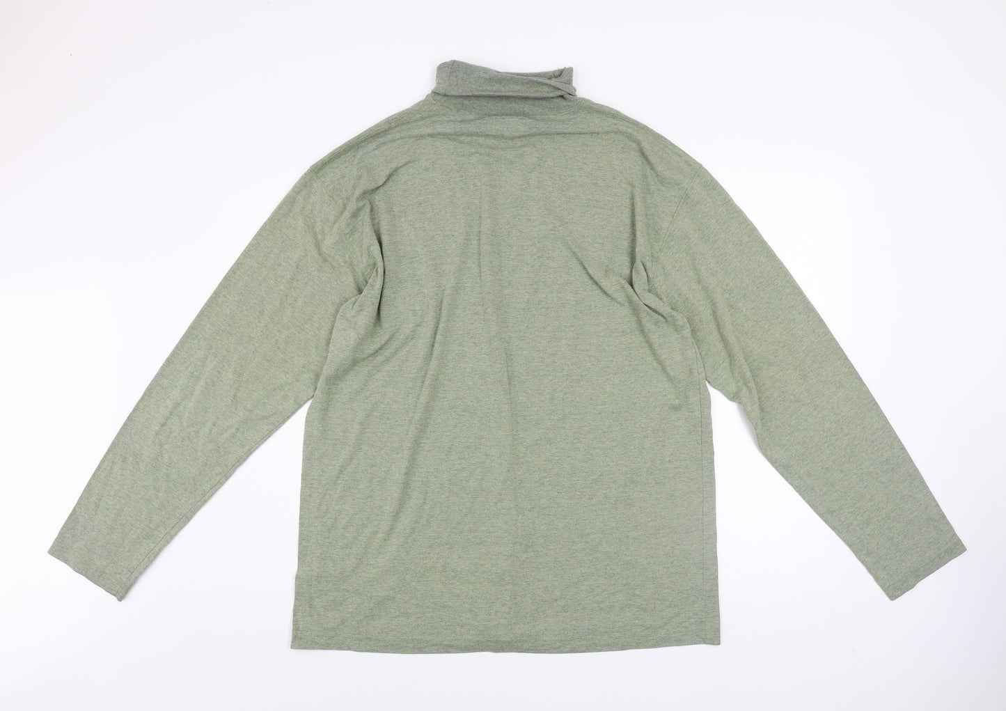 Mulberry Men’s Green Roll Neck Cotton Blend Pullover Jumper XL