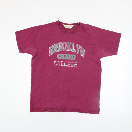 Harper & Lewis Men's Red Brooklyn College Retro T-Shirt Size M