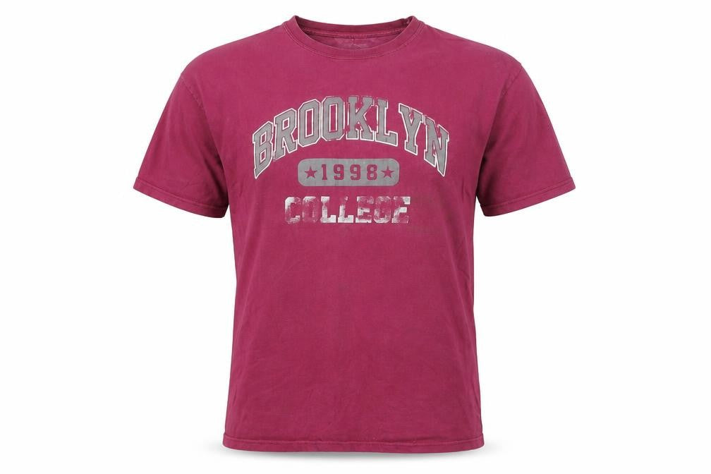 Harper & Lewis Men's Red Brooklyn College Retro T-Shirt Size M