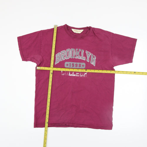 Harper & Lewis Men's Red Brooklyn College Retro T-Shirt Size M