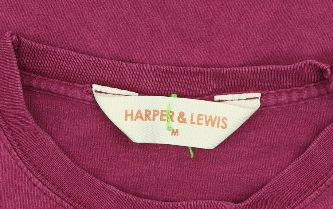 Harper & Lewis Men's Red Brooklyn College Retro T-Shirt Size M