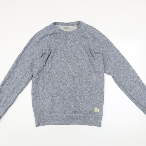 Jack Wills Mens Blue Cotton Crew Neck Pullover Jumper M