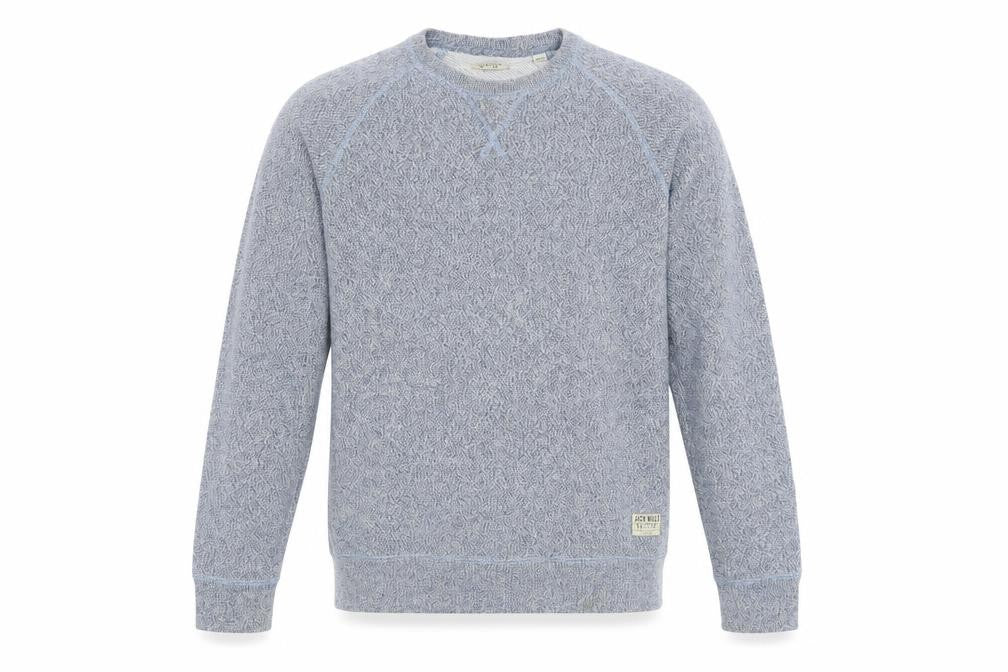 Front view of Jack Wills men’s blue cotton crew neck jumper m