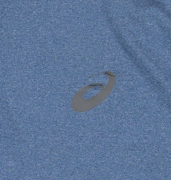 ASICS Men Blue 1/4 Zip Pullover Sweatshirt XL Lightweight Running Top