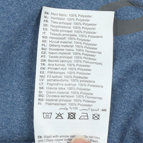 ASICS Men Blue 1/4 Zip Pullover Sweatshirt XL Lightweight Running Top