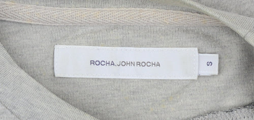 Rocha John Rocha Men's Beige Long Sleeve Cotton Blend Casual Top Size S