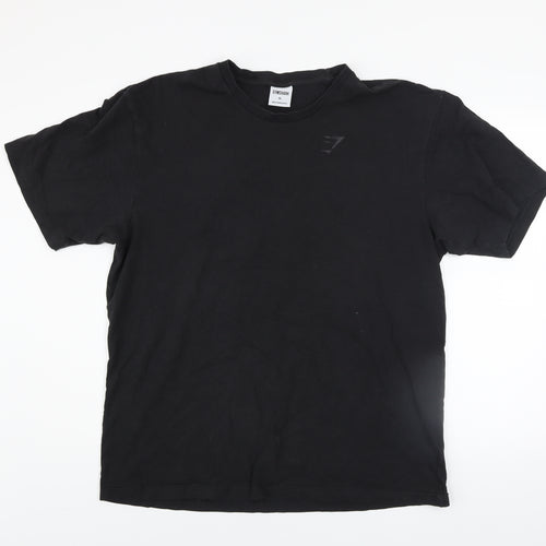 Gymshark Men's Black XL Athletic Stretch Crew Neck T-Shirt