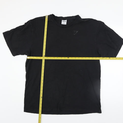 Gymshark Men's Black XL Athletic Stretch Crew Neck T-Shirt
