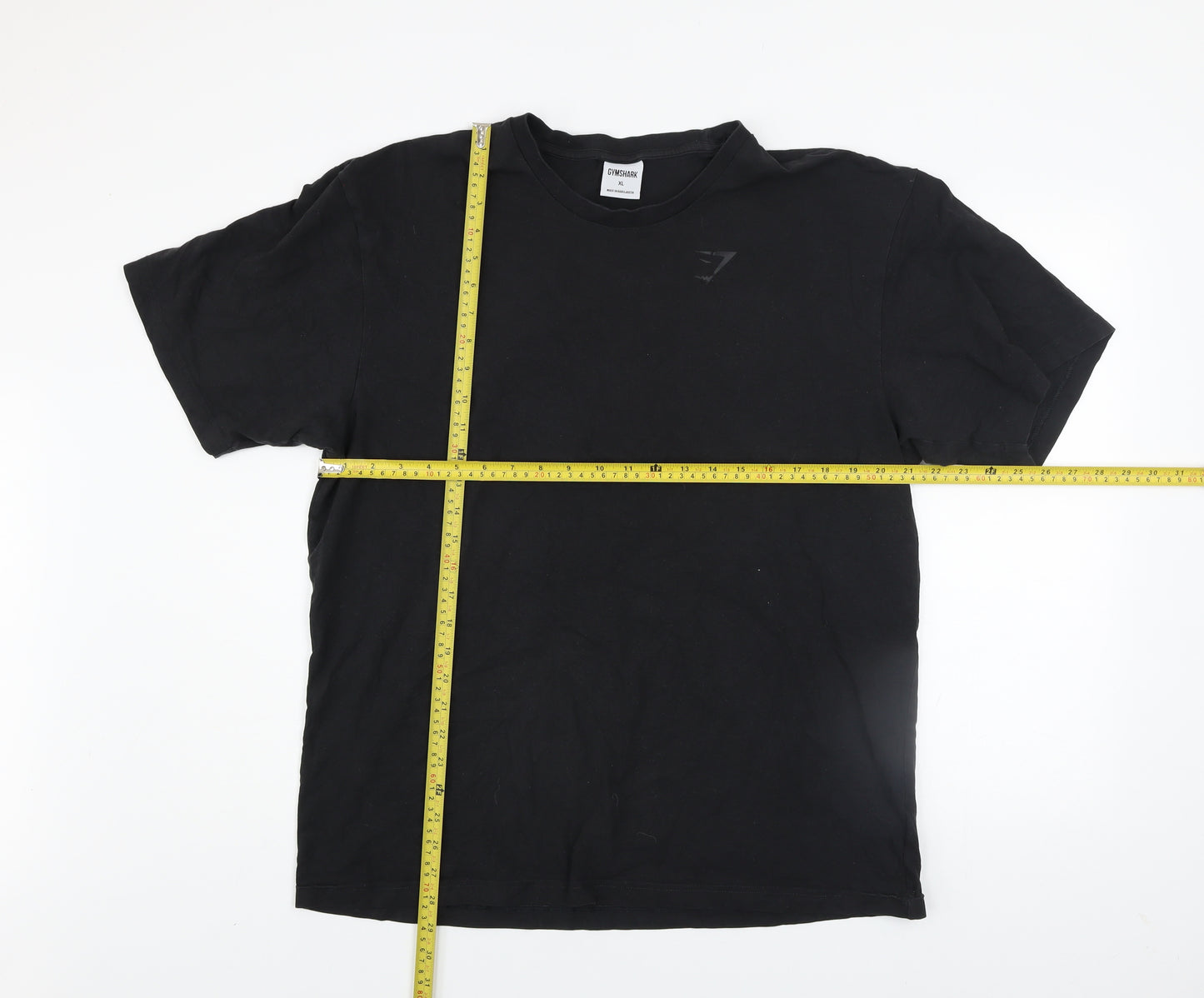 Gymshark Men's Black XL Athletic Stretch Crew Neck T-Shirt