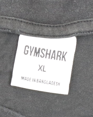 Gymshark Men's Black XL Athletic Stretch Crew Neck T-Shirt