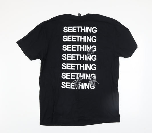 Gildan Men's Black EXTORTION Graphic Rock T-Shirt XL