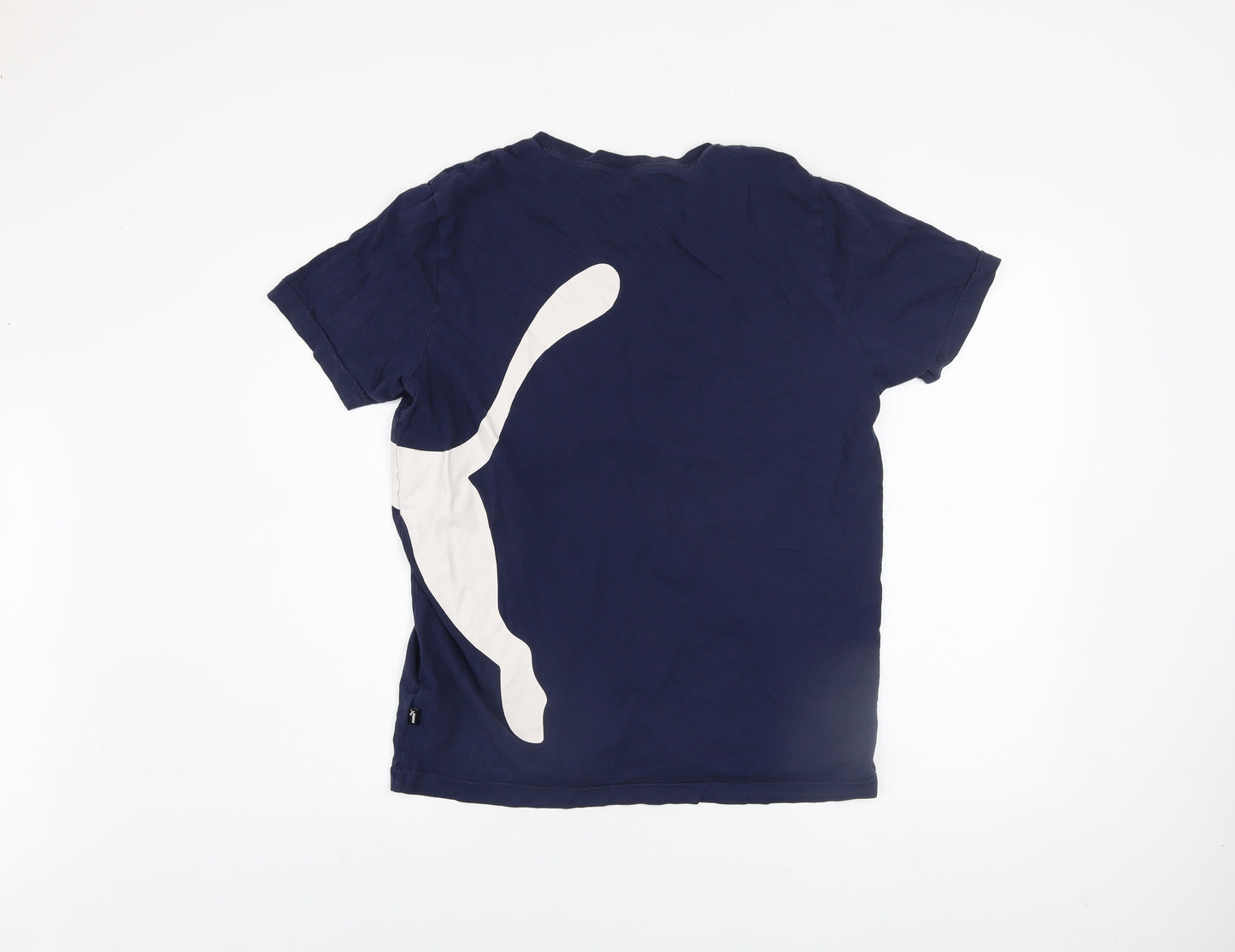 Puma Men's Blue Graphic Sports T-Shirt Size M Cotton Crew Neck