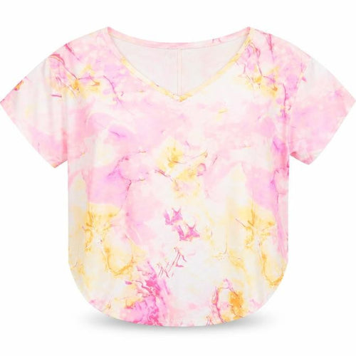 CHICME Womens Multicoloured 4XL V-Neck Short Sleeve T-Shirt