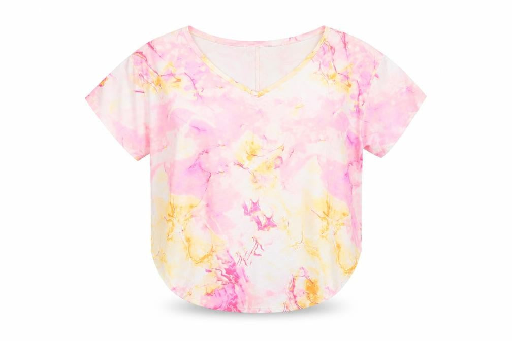 CHICME Womens Multicoloured 4XL V-Neck Short Sleeve T-Shirt