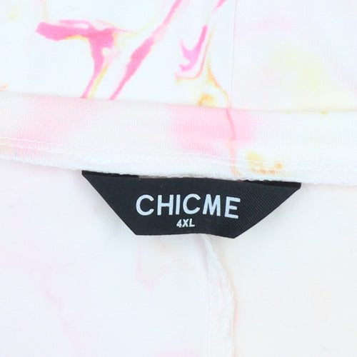 CHICME Womens Multicoloured 4XL V-Neck Short Sleeve T-Shirt
