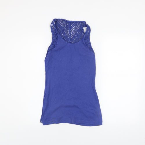 FatFace Women Blue Lace Camisole Tank Top Size 12