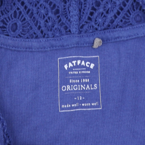 FatFace Women Blue Lace Camisole Tank Top Size 12