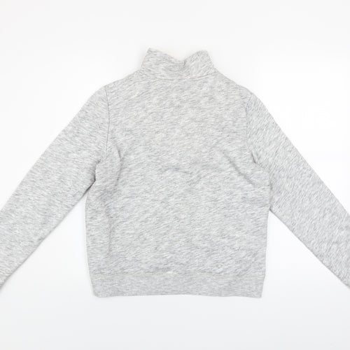 Hollister Mens Grey 1/2 Zip Fleece Sweatshirt M Regular Fit