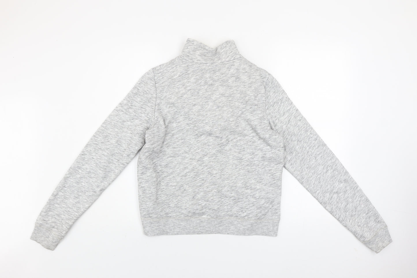 Hollister Mens Grey 1/2 Zip Fleece Sweatshirt M Regular Fit