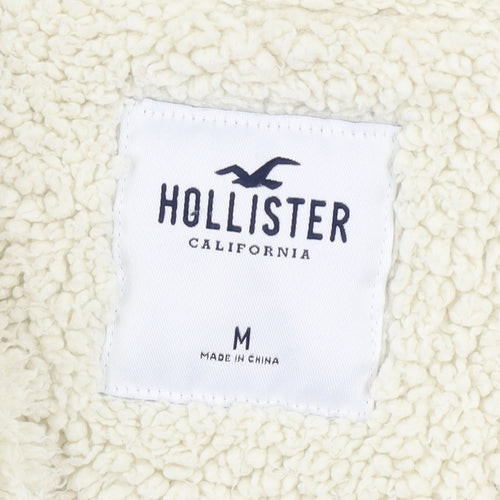 Hollister Mens Grey 1/2 Zip Fleece Sweatshirt M Regular Fit