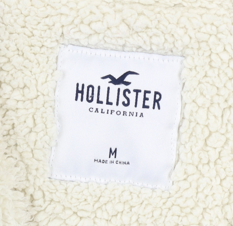 Hollister Mens Grey 1/2 Zip Fleece Sweatshirt M Regular Fit