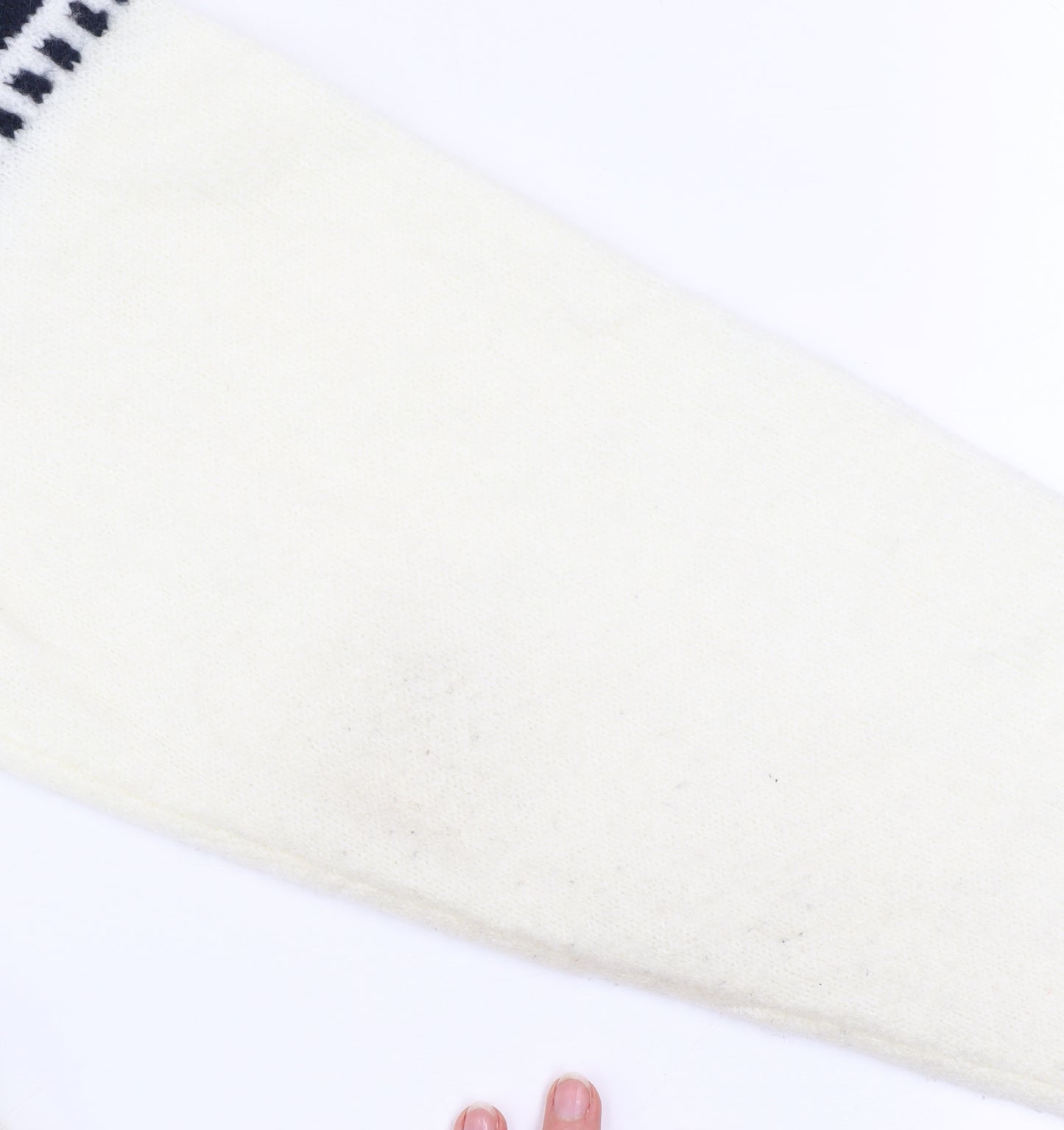 Livergy Men’s Ivory Geometric 1/2 Zip High Neck Jumper XL