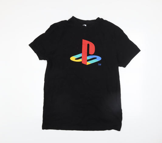 PlayStation Men's Black XL Graphic Gaming T-Shirt Cotton Crew Neck