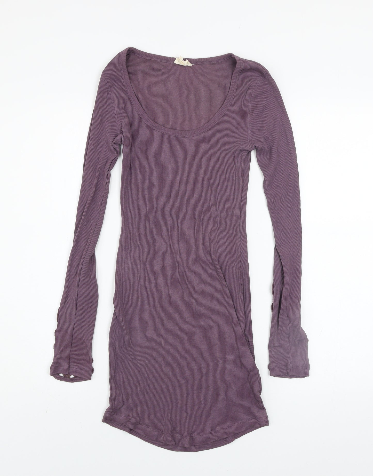 bok CENTRAL Women's Purple Cotton Bodycon Mini Dress Size 10