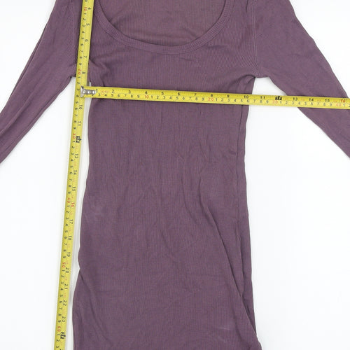 bok CENTRAL Women's Purple Cotton Bodycon Mini Dress Size 10