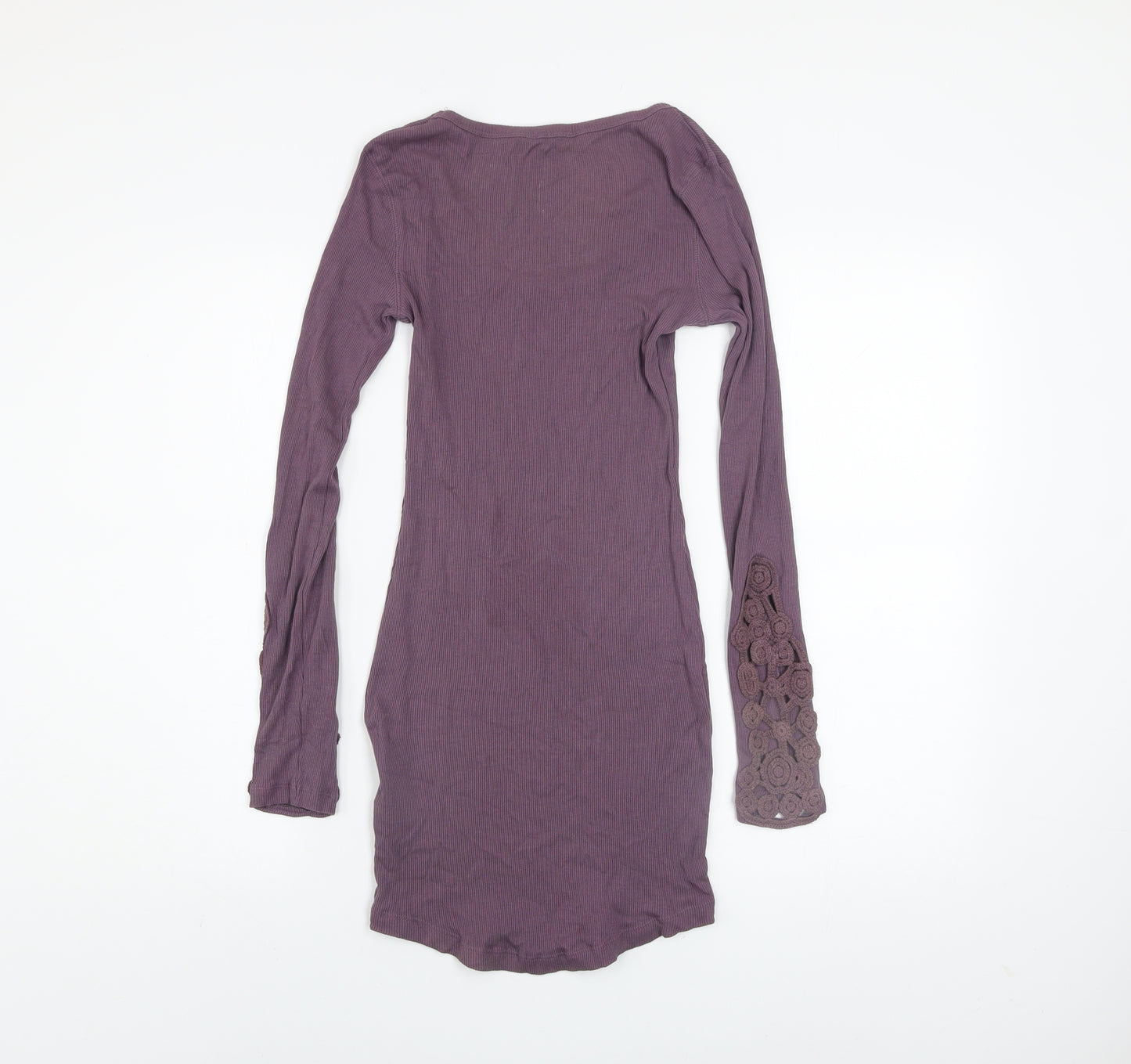 bok CENTRAL Women's Purple Cotton Bodycon Mini Dress Size 10