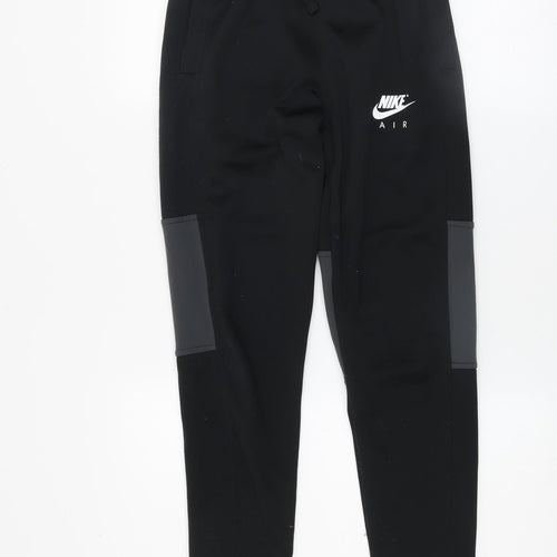 Nike Boys Black Jogger Trousers Size 13 Years Polyester Blend Activewear
