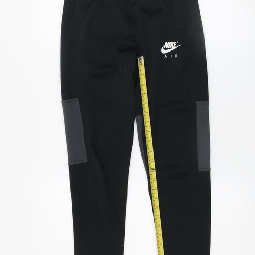 Nike Boys Black Jogger Trousers Size 13 Years Polyester Blend Activewear