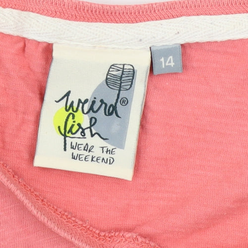 Weird Fish Women’s Pink Organic Cotton T-Shirt Size 14