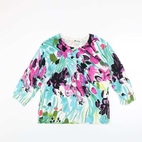 Nygard Collection Women's Multicoloured M Floral Cardigan
