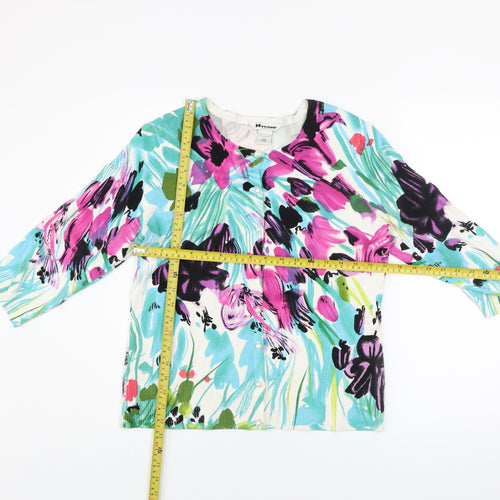 Nygard Collection Women's Multicoloured M Floral Cardigan