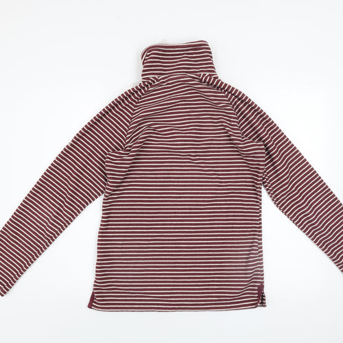 Craghoppers Women's Burgundy Striped 1/2 Zip Pullover Sweatshirt UK 10