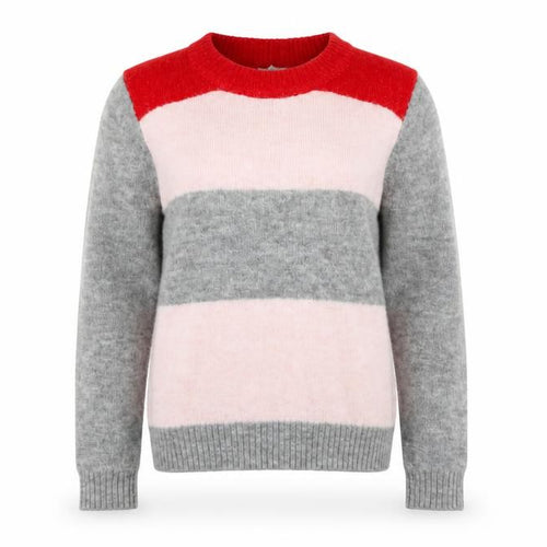 Jack Wills Women’s Multicoloured Crew Neck Striped Wool Blend Jumper Size 6