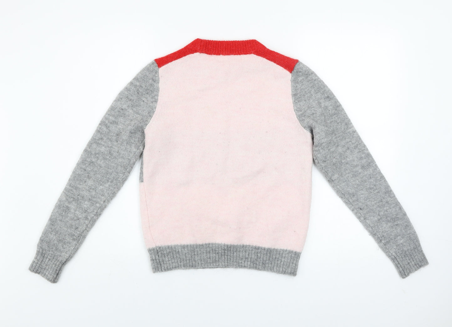 Jack Wills Women’s Multicoloured Crew Neck Striped Wool Blend Jumper Size 6
