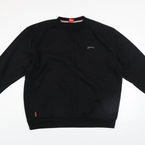 Slazenger Men's Black 2XL Pullover Sweatshirt Crew Neck