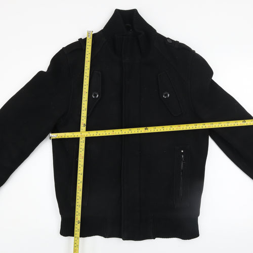 Burton Men's Black Wool Blend Bomber Jacket Size S