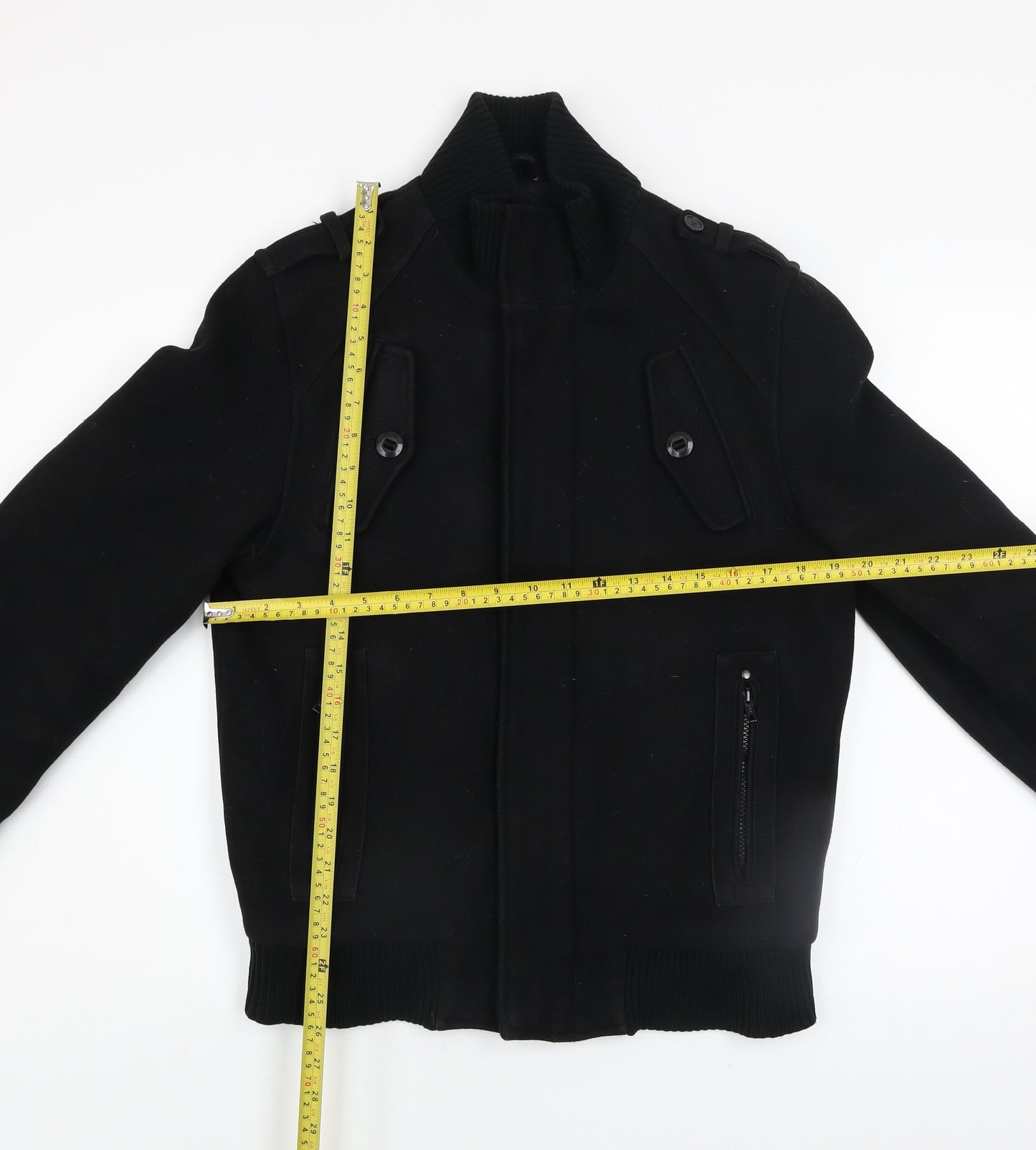 Burton Men's Black Wool Blend Bomber Jacket Size S