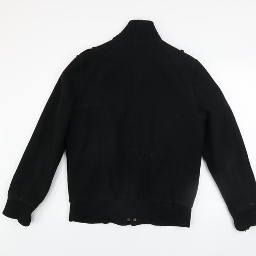 Burton Men's Black Wool Blend Bomber Jacket Size S