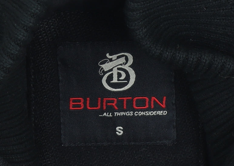 Burton Men's Black Wool Blend Bomber Jacket Size S